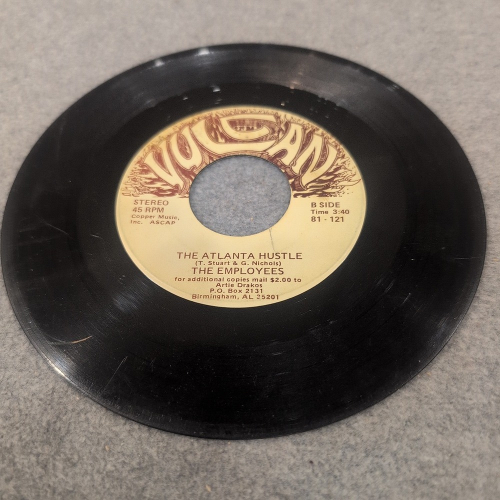 The Employees Fobbed Again‎ The Atlanta Hustle Vulcan 81-121 45 RPM Vinyl Record - Picture 4 of 4